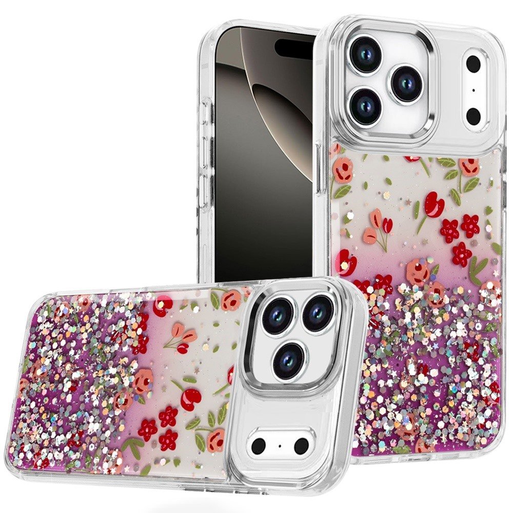 for iphone 17 pro max beautiful epoxy designs with chrome metallic edges hybrid 5