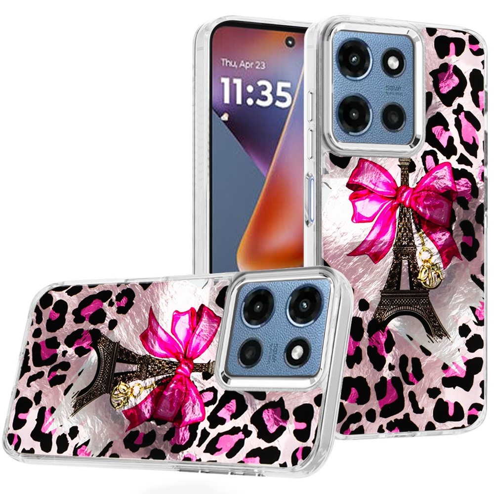 for moto g 5g 2025/2026 g play 2026 beautiful epoxy designs with chrome metallic edges hybrid 3