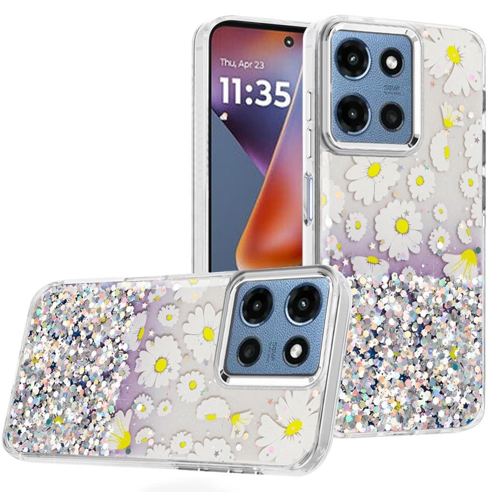 for moto g 5g 2025/2026 g play 2026 beautiful epoxy designs with chrome metallic edges hybrid 7