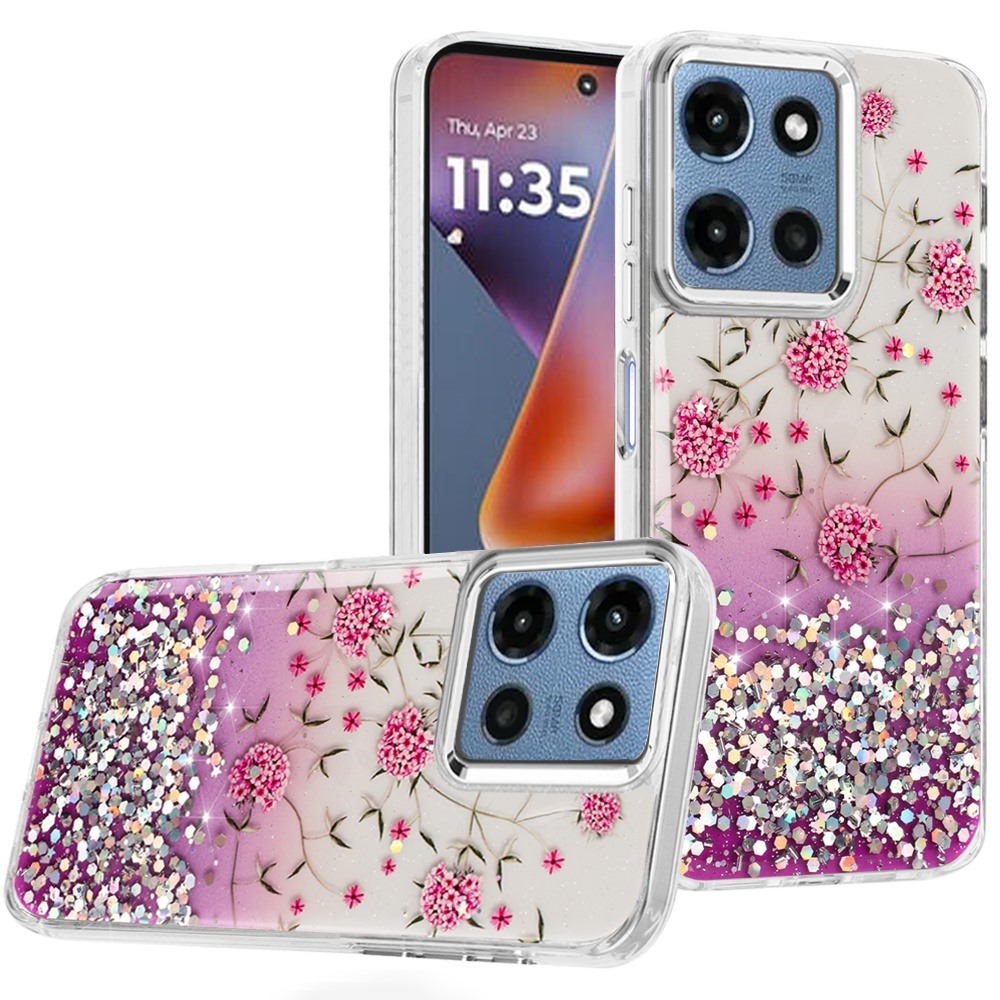 for moto g 5g 2025/2026 g play 2026 beautiful epoxy designs with chrome metallic edges hybrid 8