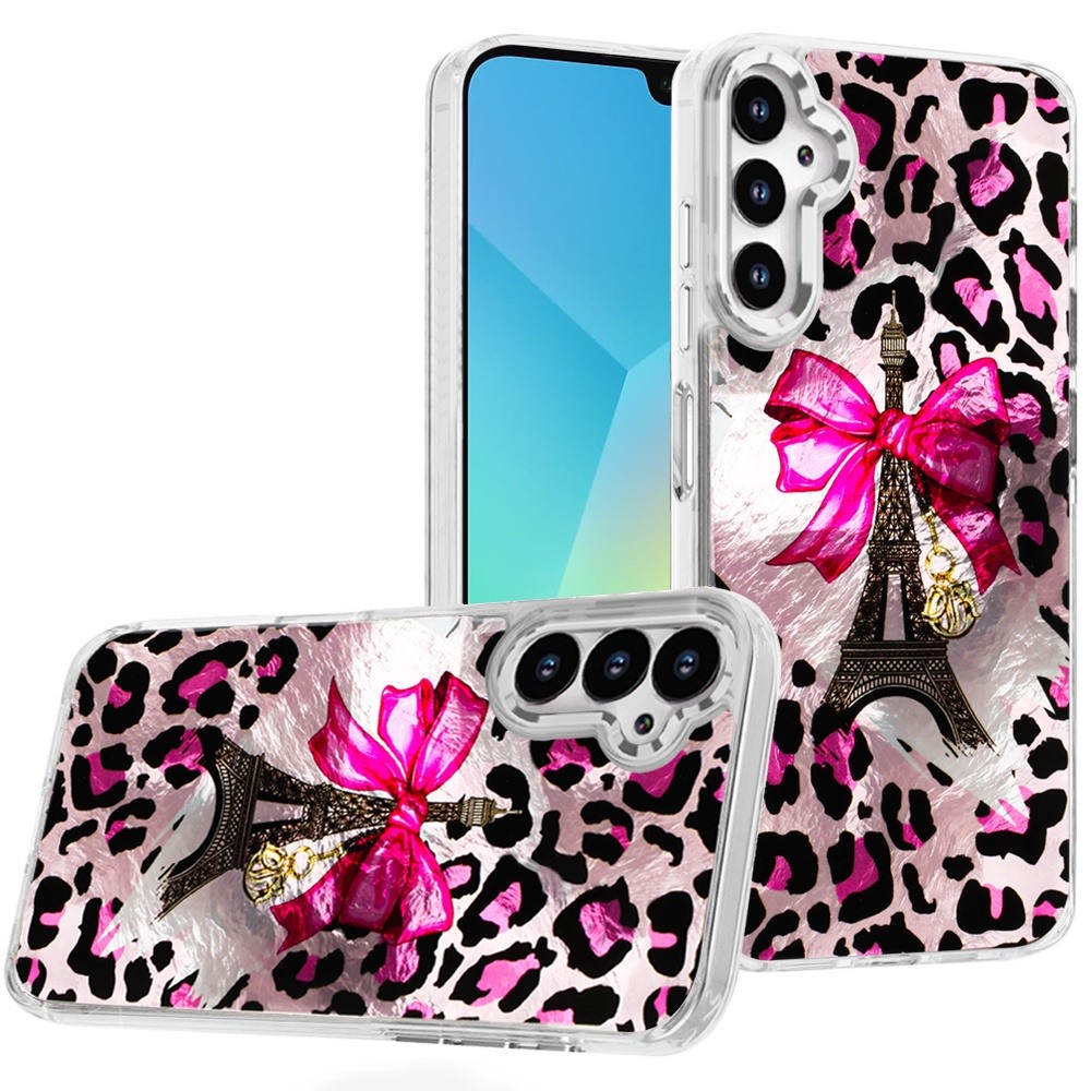 for samsung a16 5g beautiful epoxy designs with chrome metallic edges hybrid 3
