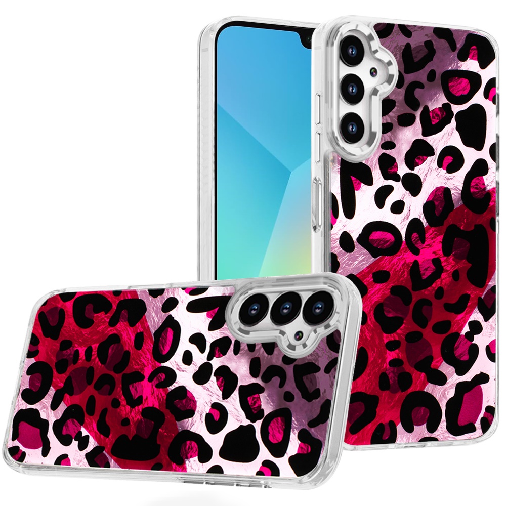 for samsung a16 5g beautiful epoxy designs with chrome metallic edges hybrid 4