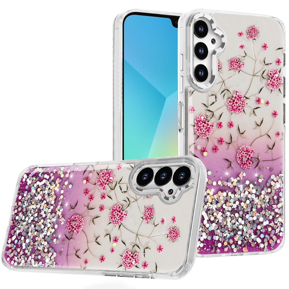 for samsung a16 5g beautiful epoxy designs with chrome metallic edges hybrid 8
