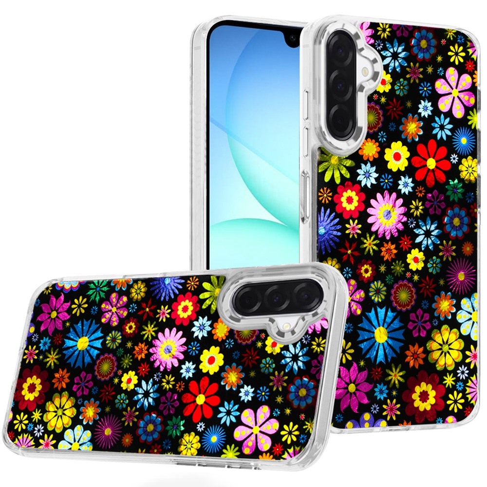for samsung a17 5g beautiful epoxy designs with chrome metallic edges hybrid 2