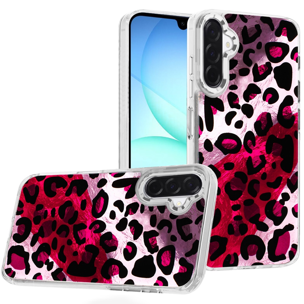 for samsung a17 5g beautiful epoxy designs with chrome metallic edges hybrid 4