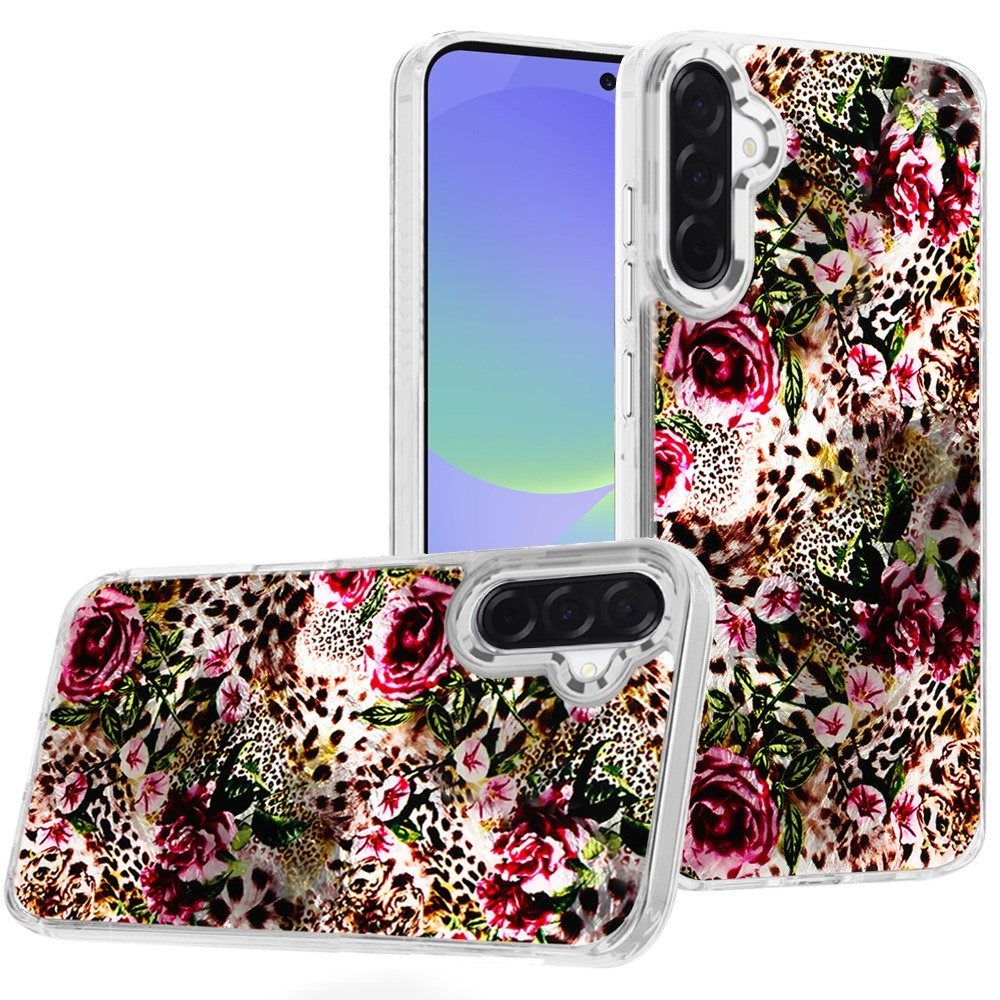 for samsung galaxy a37 beautiful epoxy designs with chrome metallic edges hybrid 1