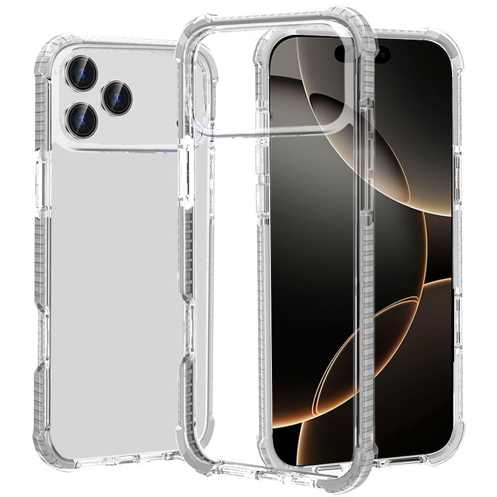 for iphone 17 pro max acrylic tough 2.5mm transparent shockproof hybrid case cover white
