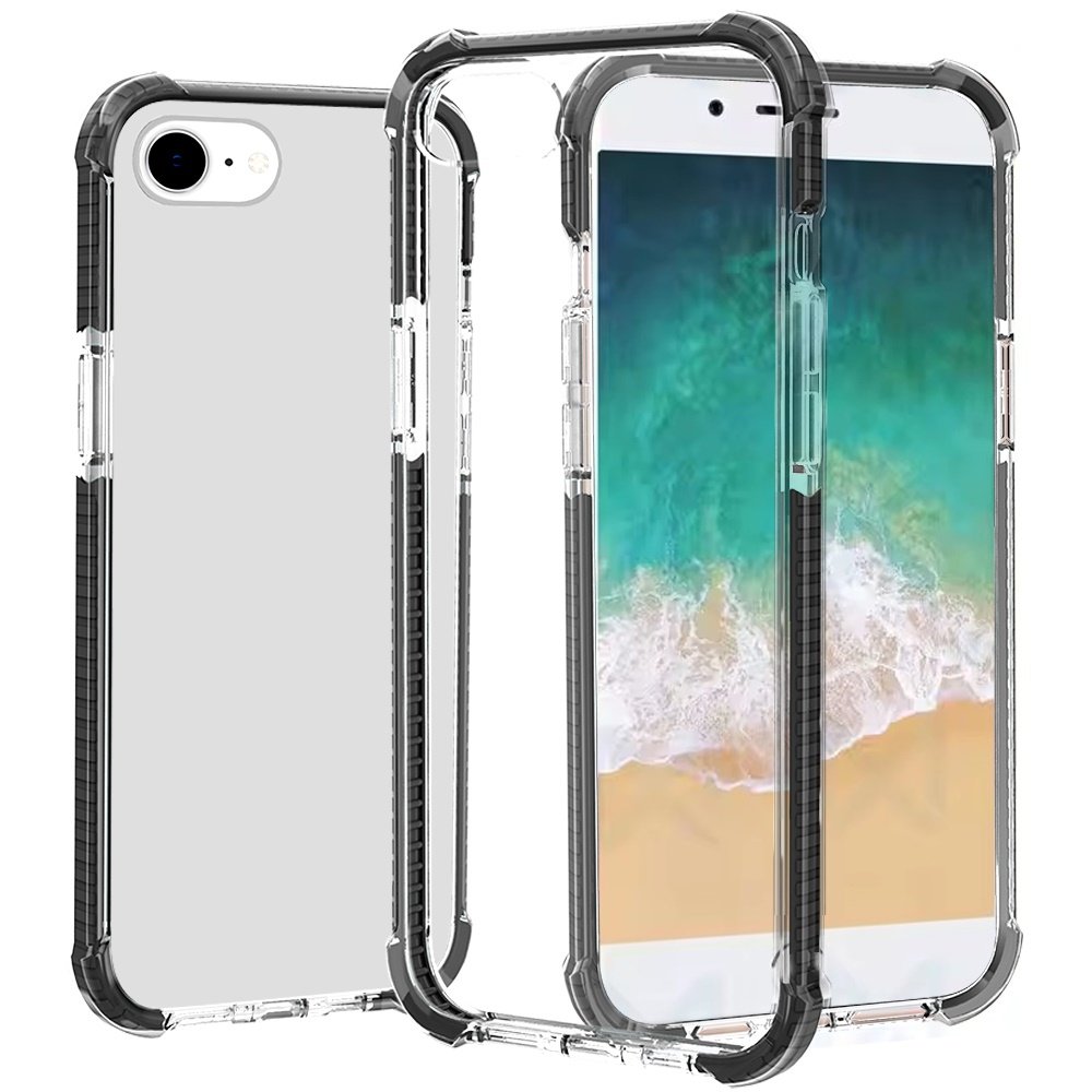 for iphone 17e / 16e / se4 acrylic tough 2.5mm transparent shockproof hybrid black