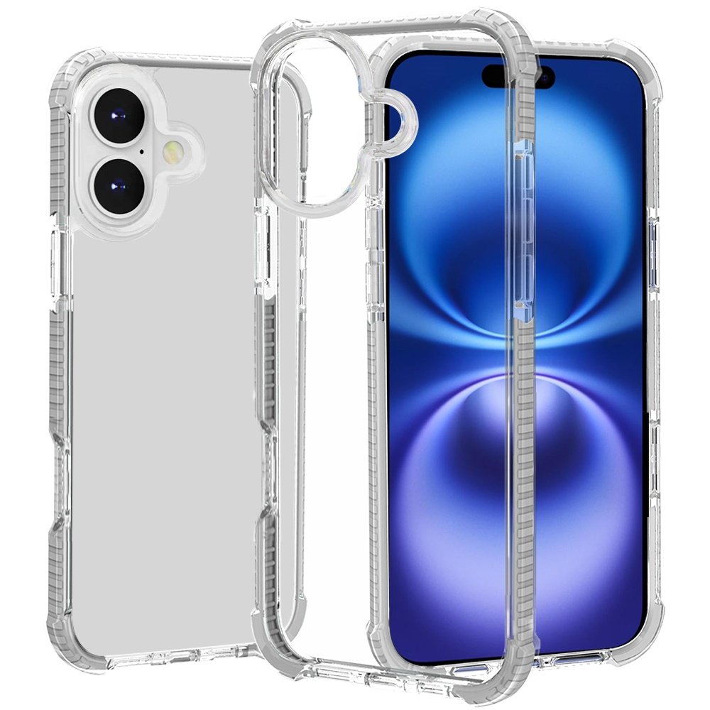 for iphone 17 acrylic tough 2.5mm transparent shockproof hybrid case cover white