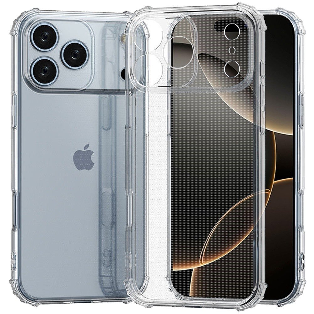 for iphone 17 pro shockproof transparent thick tpu case cover clear