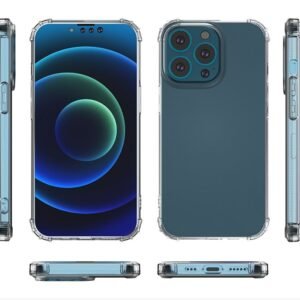 for iphone 15 pro shockproof transparent thick tpu case cover clear