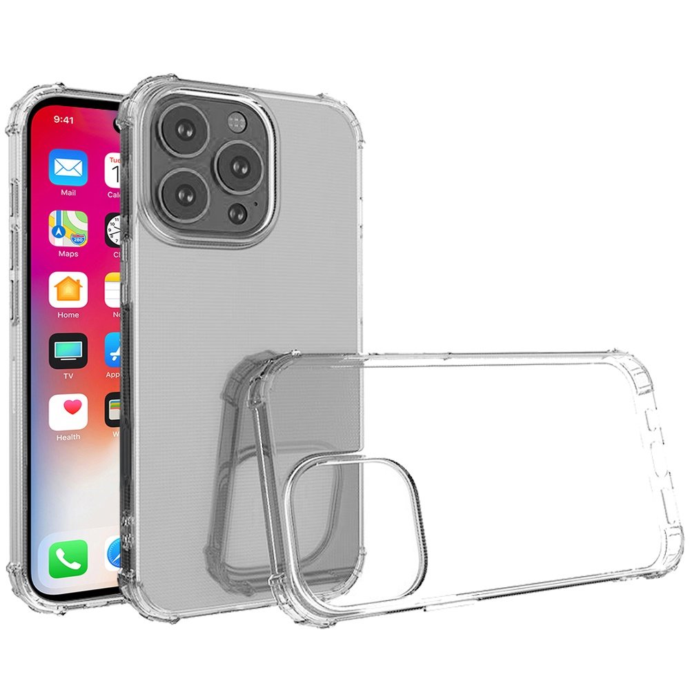 for iphone 16 pro 6.3 inch shockproof transparent thick tpu case cover clear