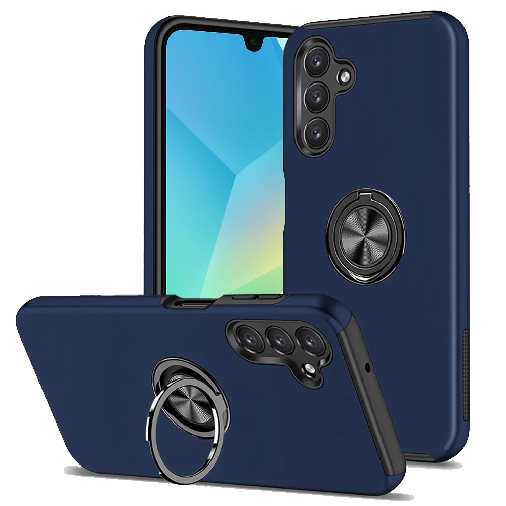 for samsung a16 5g chief oil painted magnetic ring stand hybrid case cover dark blue