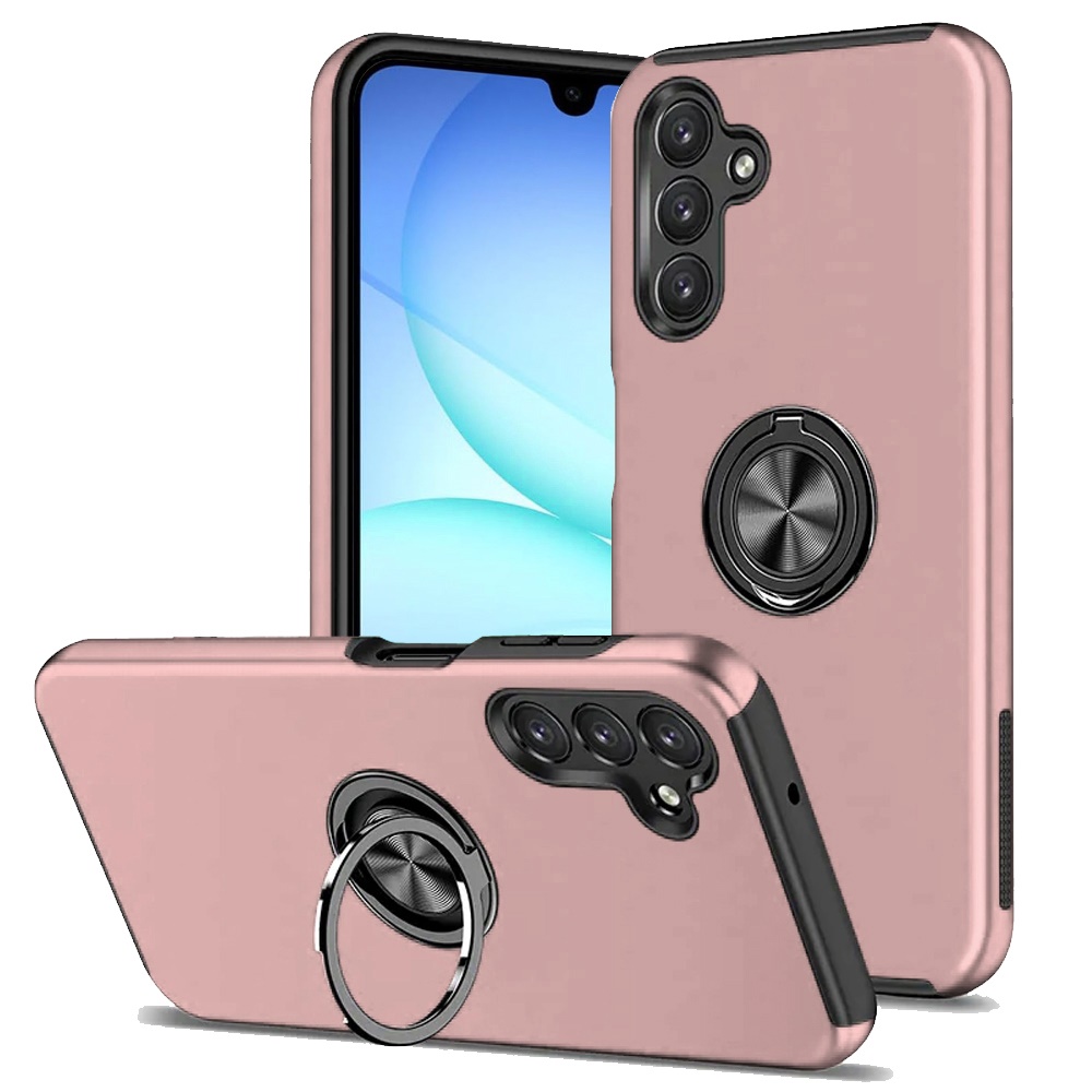 for samsung a17 5g chief oil painted magnetic ring stand hybrid case cover rose gold