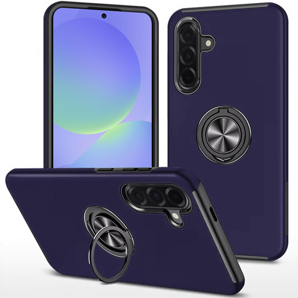 for samsung galaxy a37 chief oil painted magnetic ring stand hybrid case cover dark purple
