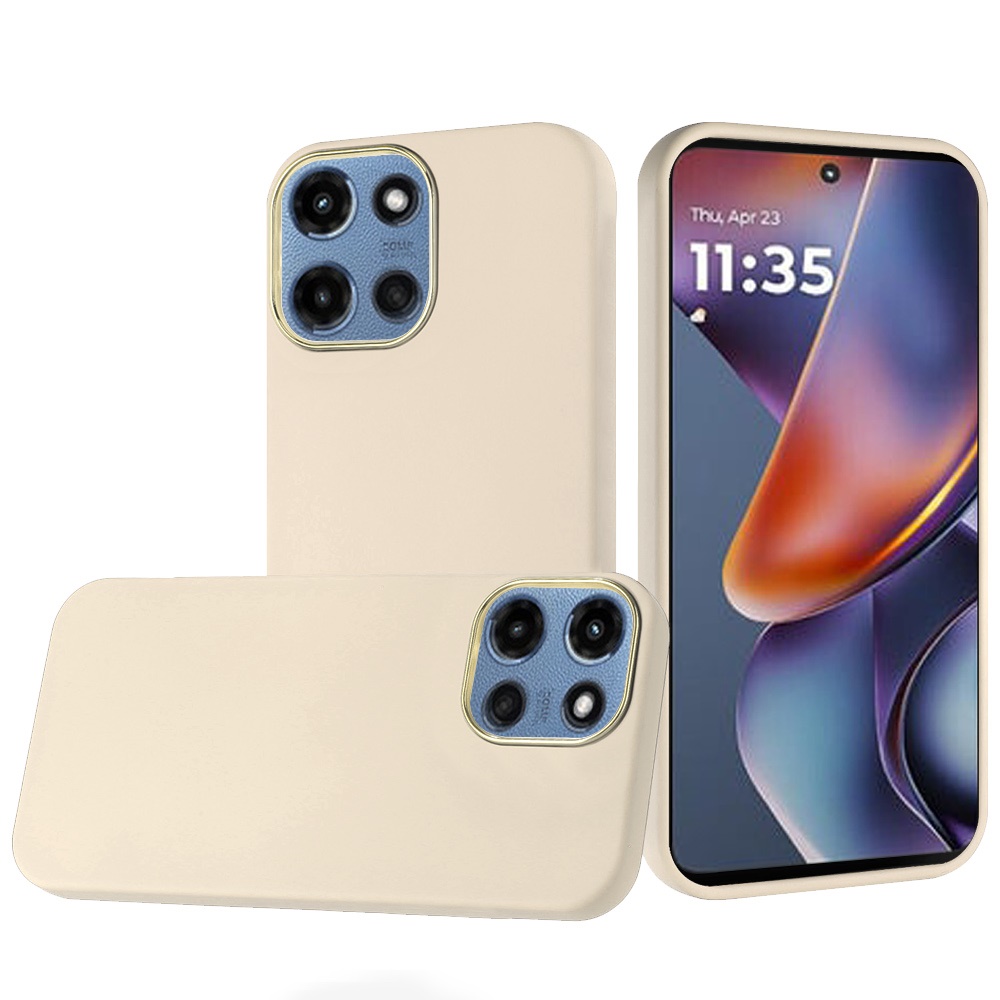 for moto g 5g 2025/2026 g play 2026 classy slick chromed around hybrid case cover white