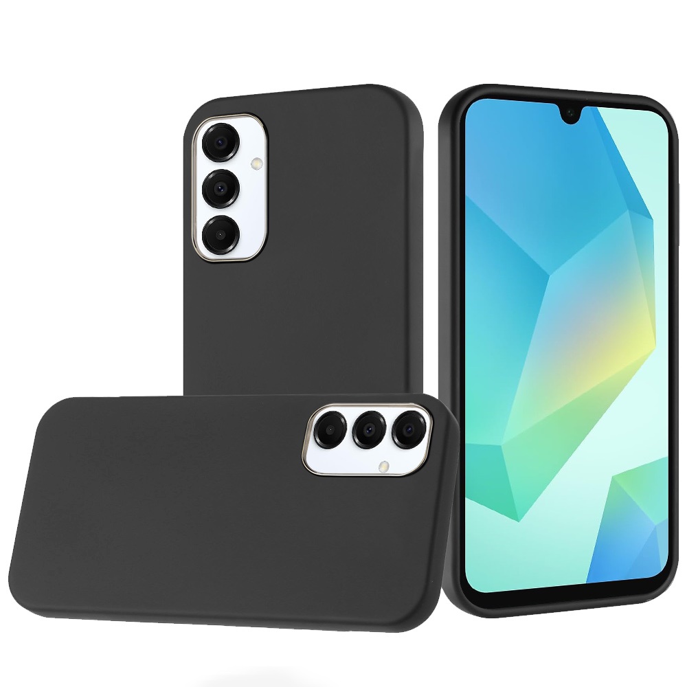 for samsung a16 5g classy slick chromed around hybrid case cover black