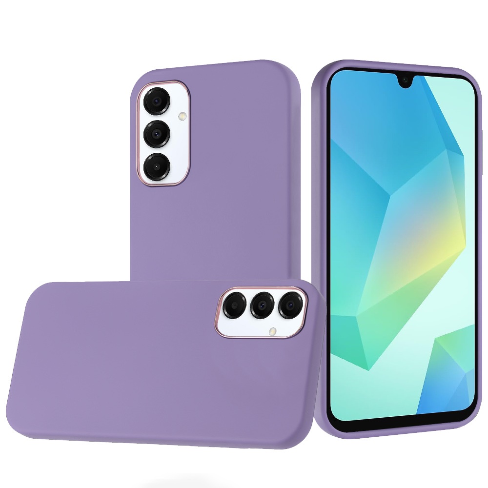 for samsung a16 5g classy slick chromed around hybrid case cover dark purple