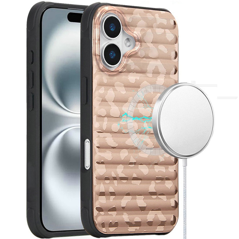 for iphone 16 plus 6.7 inch magnetic chrome case solid black