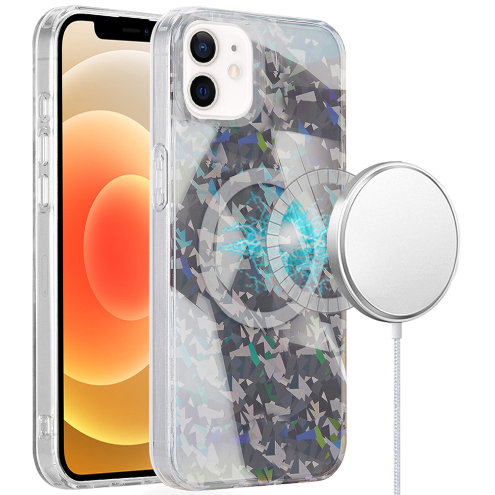[polybag] for ip15 pro max magnetic double layer imd design case smoke holographic