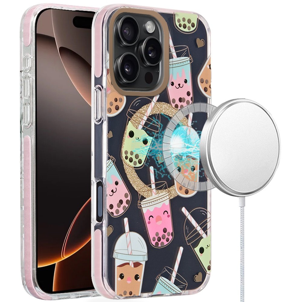 for iphone 16 pro 6.3 inch magnetic double layer imd design case boba