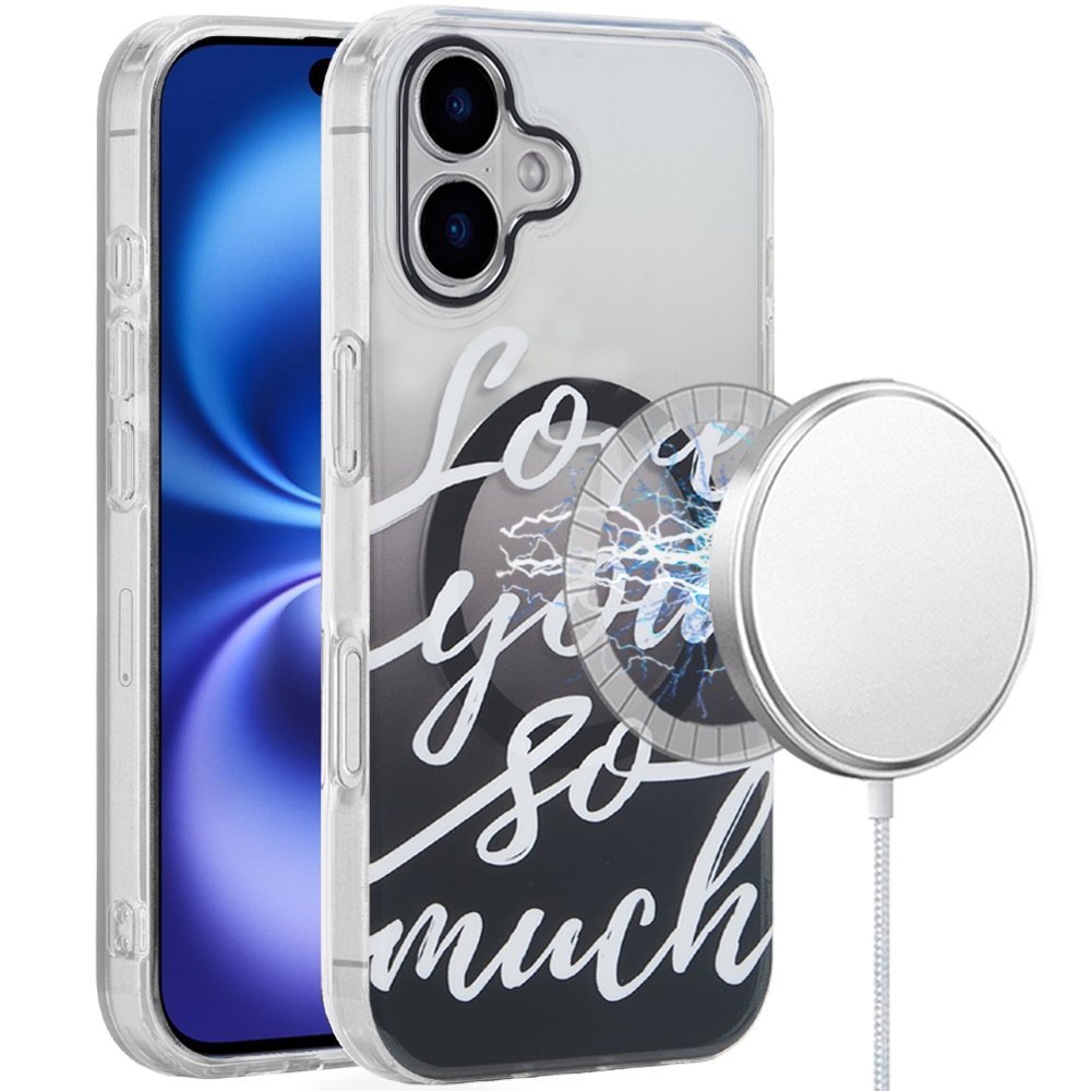 for iphone 17 [magnetic] double layer design imd case love you so much
