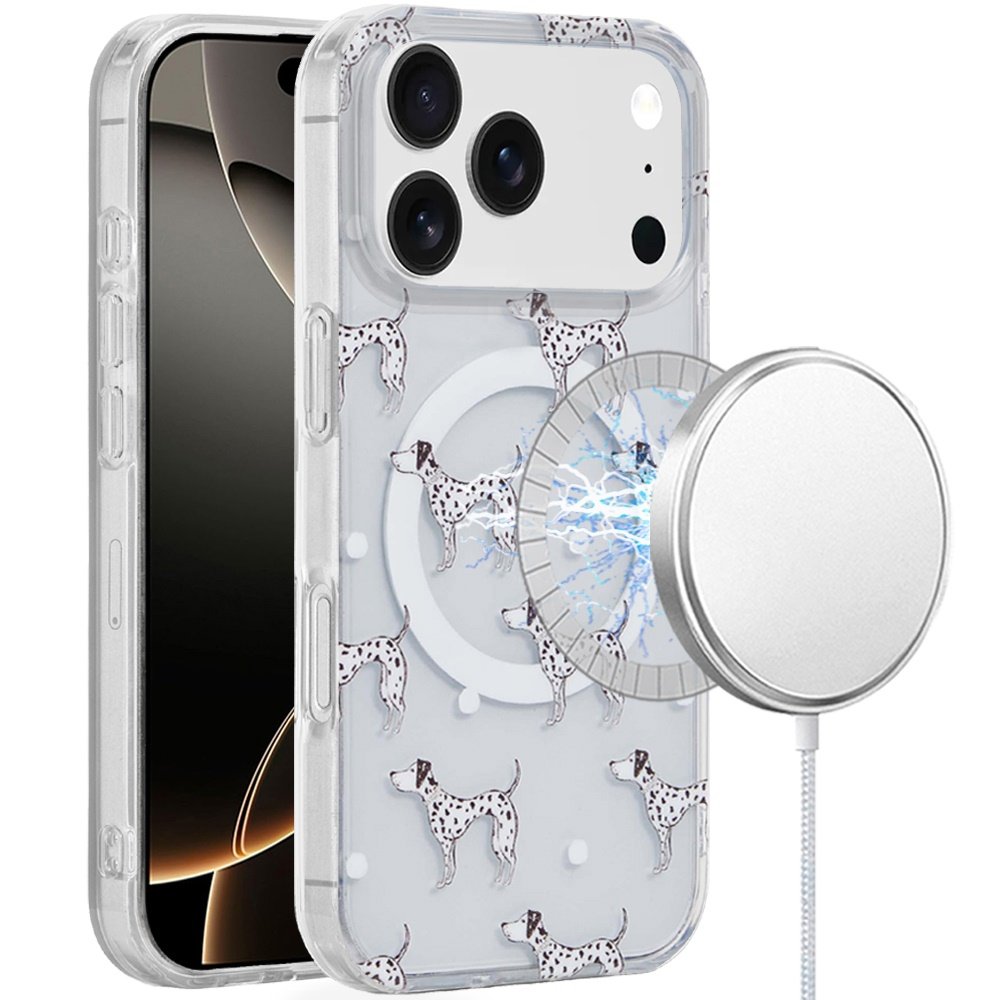 for iphone 17 pro max [magnetic] double layer design imd case dogs