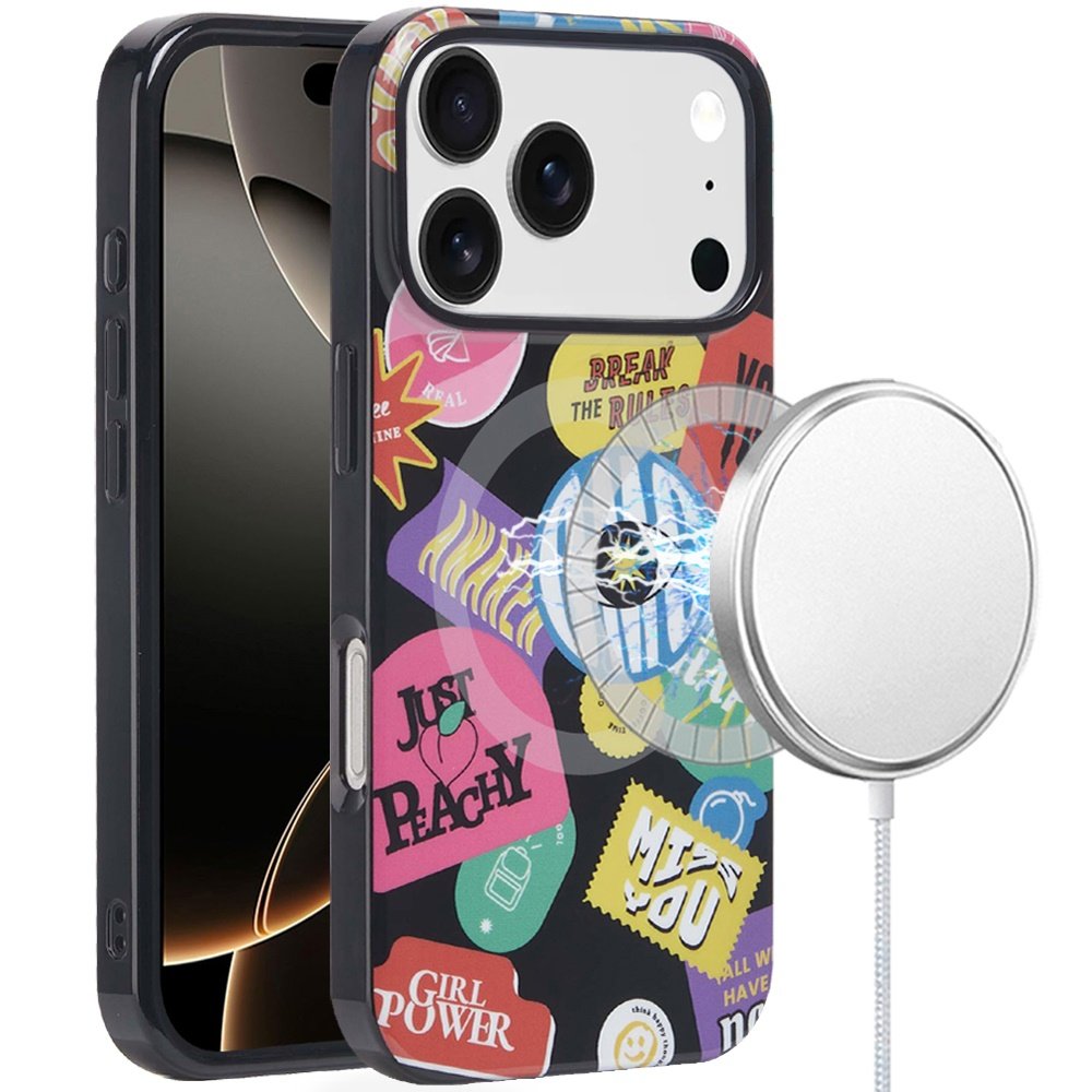for iphone 17 pro max [magnetic] double layer design imd case fashion rebel