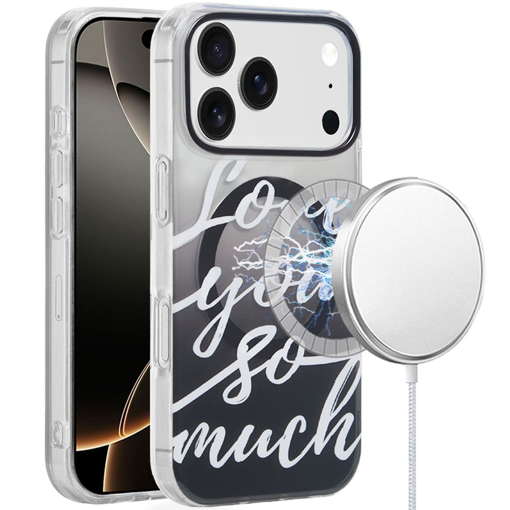 for iphone 17 pro max [magnetic] double layer design imd case love you so much