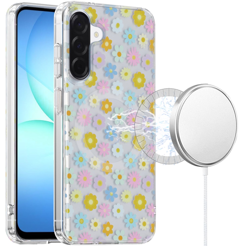 for samsung a17 5g double layers imd case with magsafe bright blossom