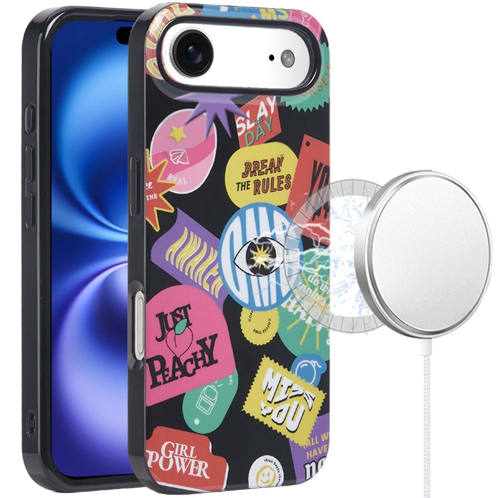 for iphone 17 air [magnetic] double layer design imd case fashion rebel