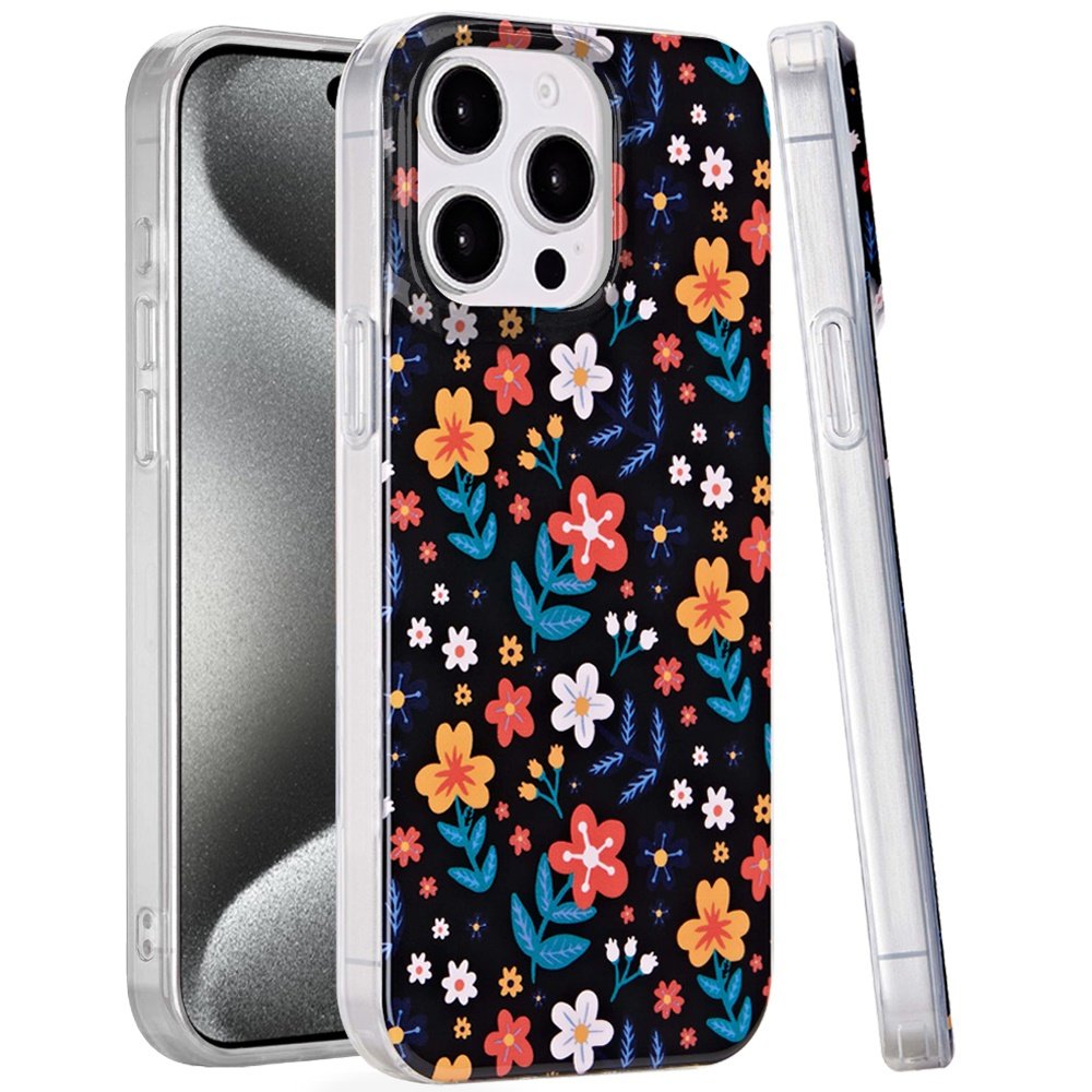 for ip15 pro max double layer design imd tpu case nightly floral