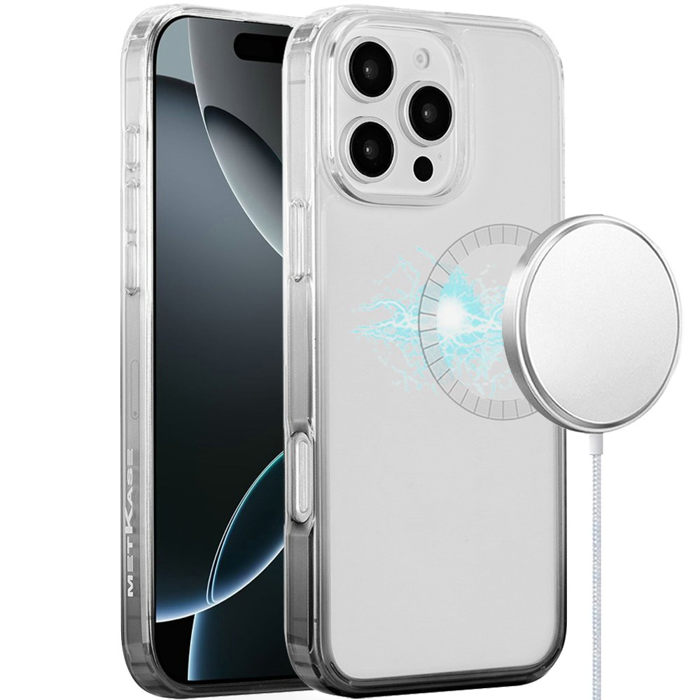 for iphone 16 pro 6.3 inch magnetic space gradiant case two tone smoke