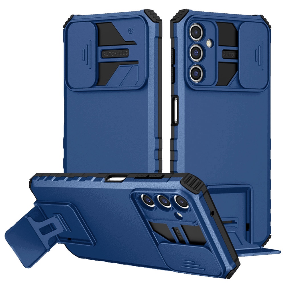 for samsung a16 5g easy viewing kickstand camera protection hybrid case cover blue
