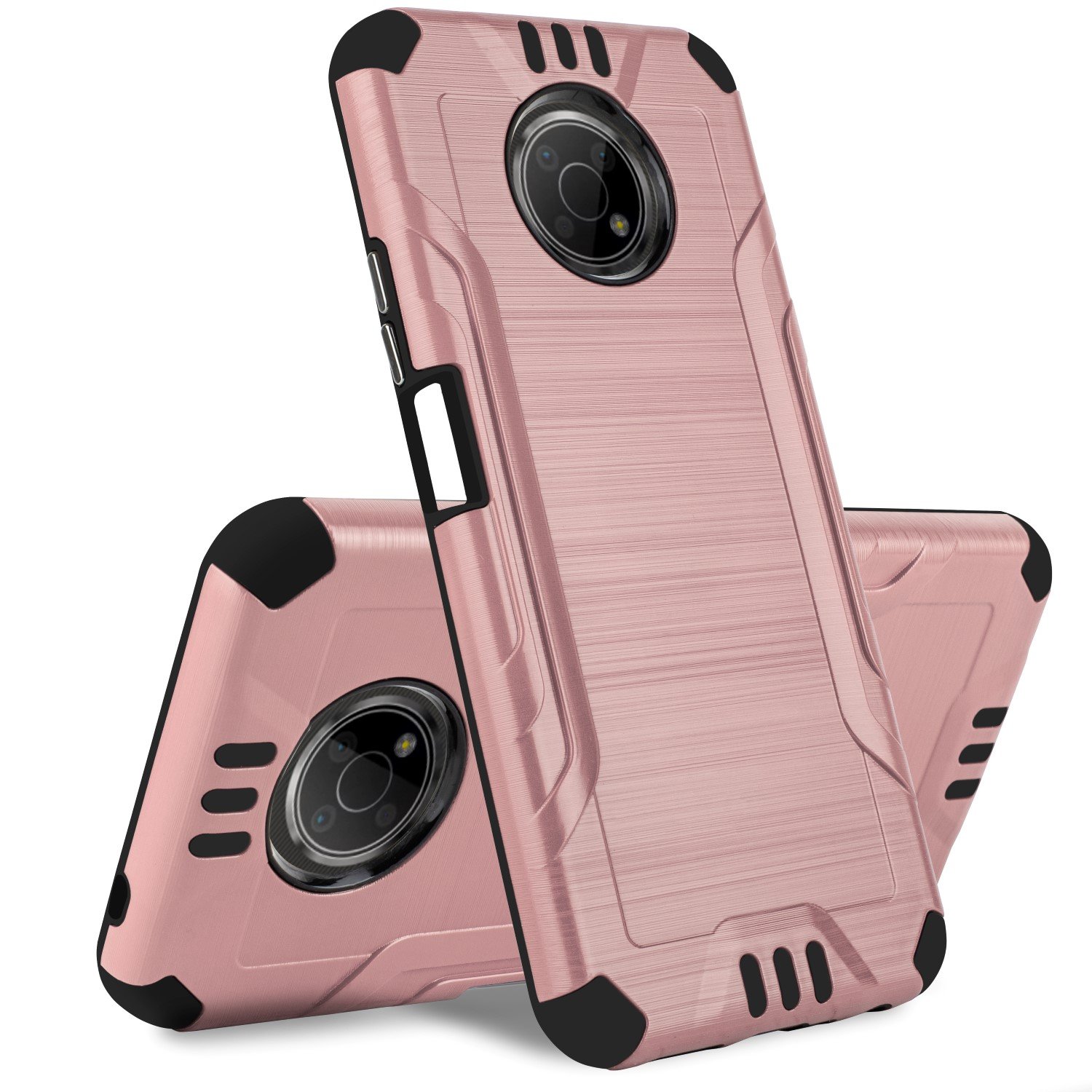 for iphone 15 pro max strong tough metallic design hybrid rose gold