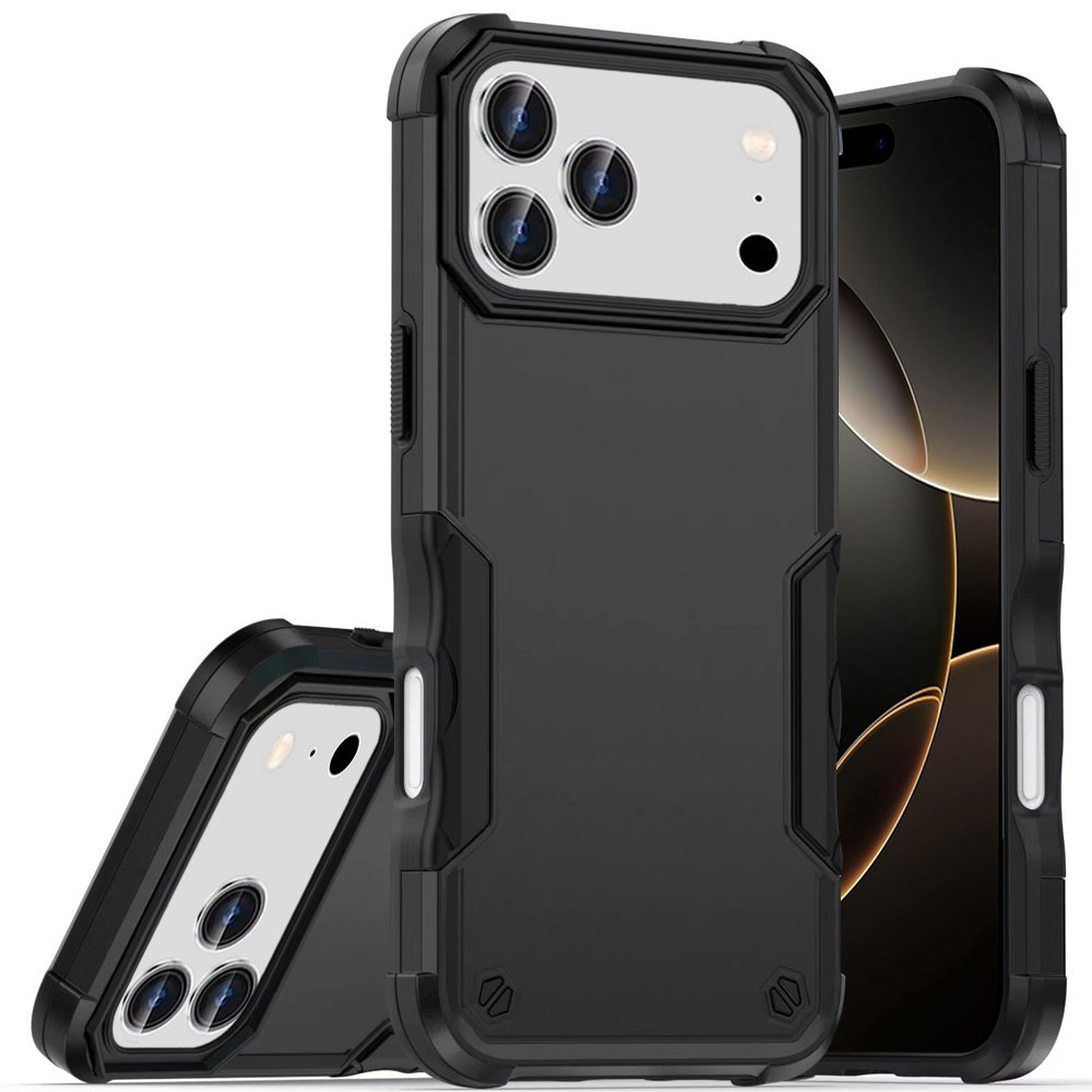 for iphone 17 pro max exquisite tough shockproof hybrid case cover black