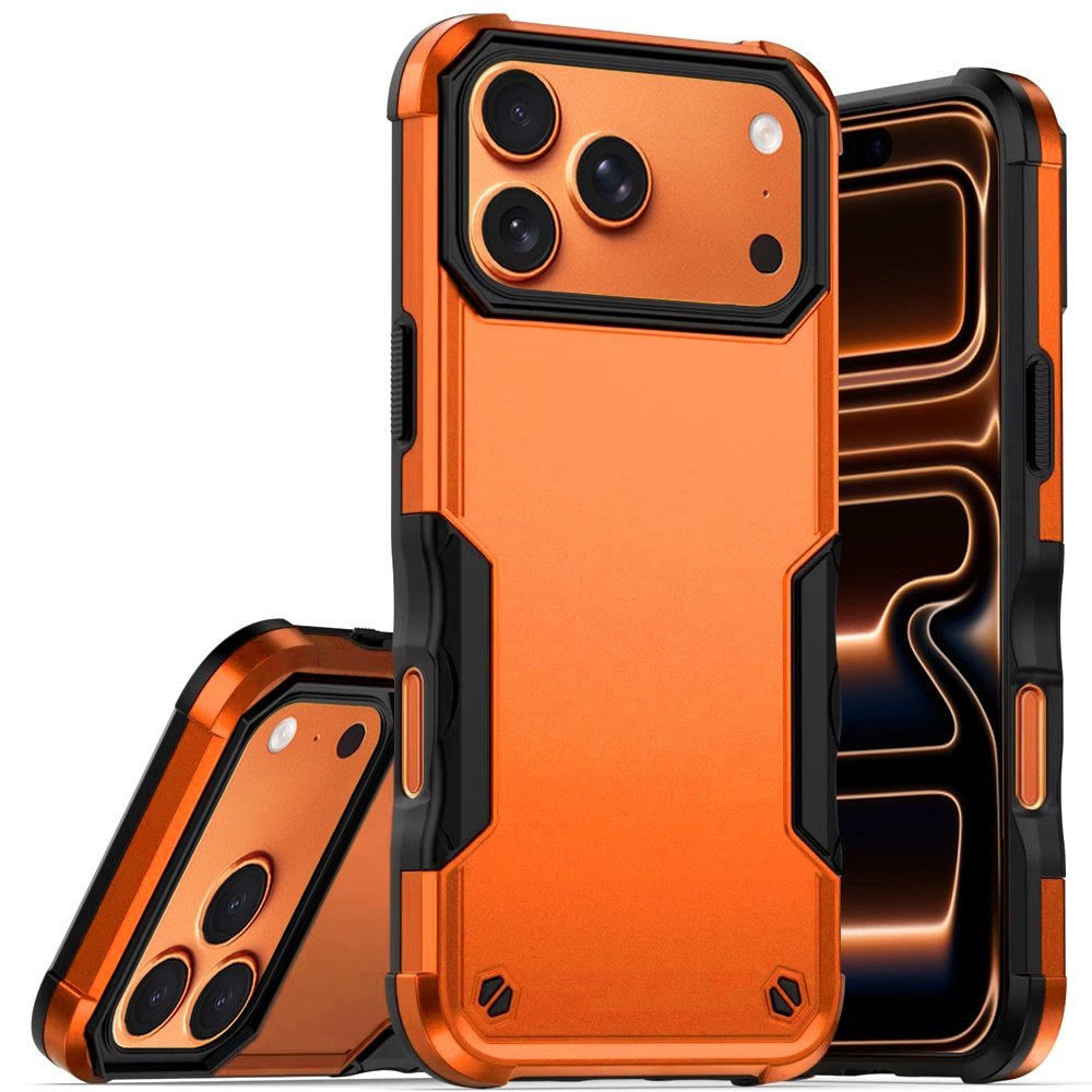 for iphone 17 pro exquisite tough shockproof hybrid case cover cosmic orange