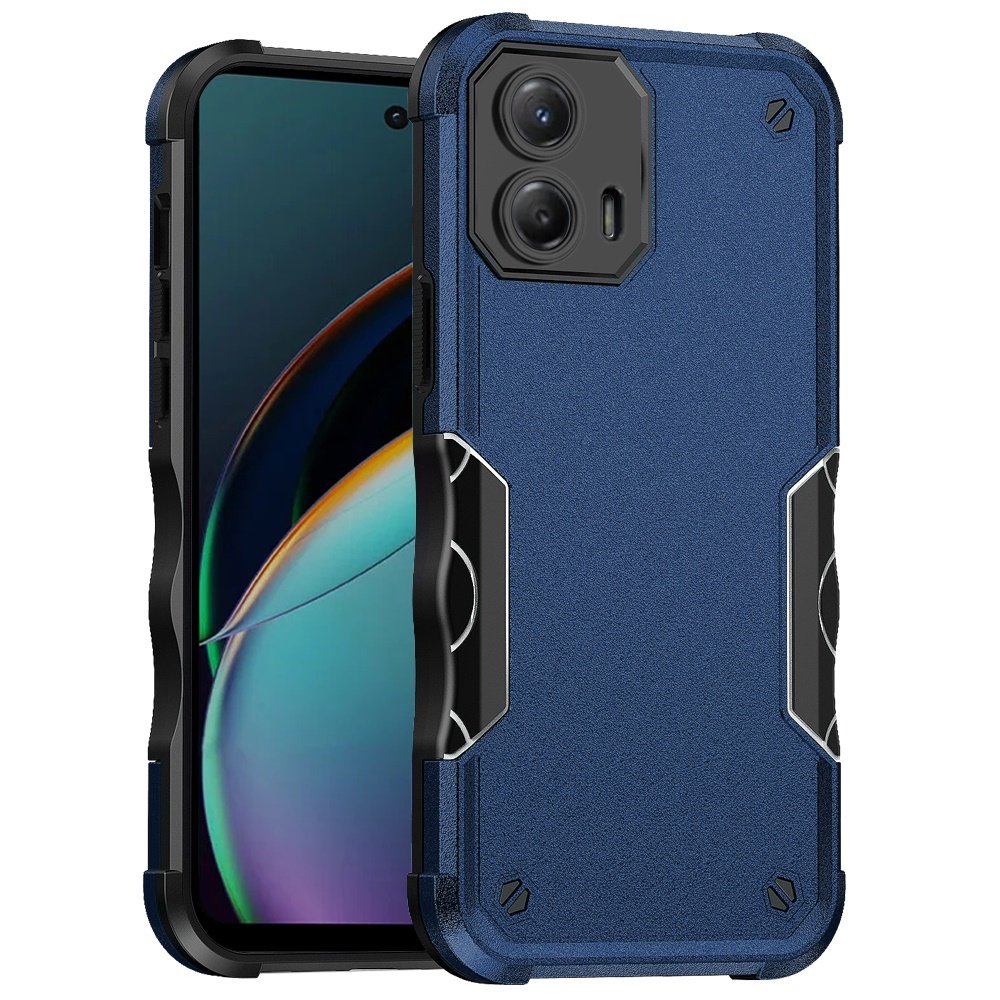for motorola moto g 5g 2024 exquisite tough shockproof hybrid case cover blue