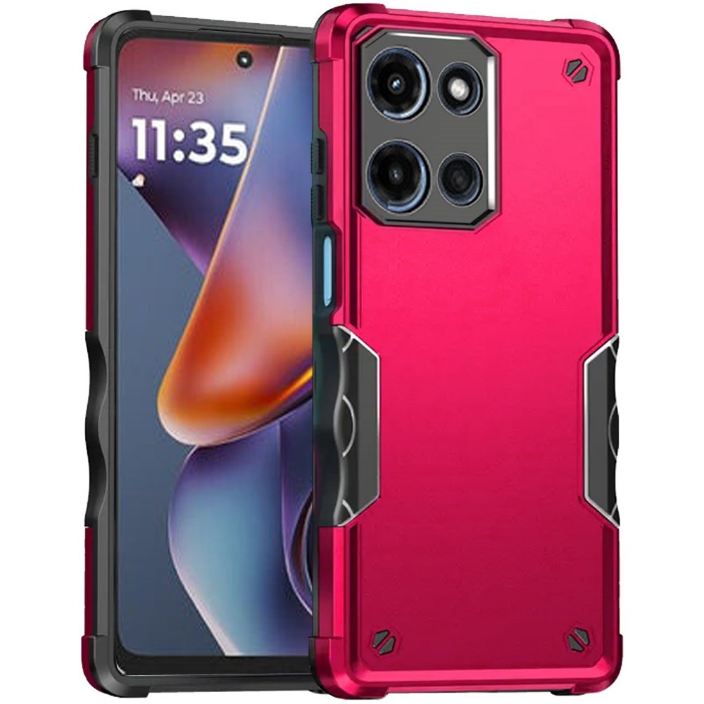 for moto g 5g 2025/2026 g play 2026 exquisite tough shockproof hybrid case cover hot pink
