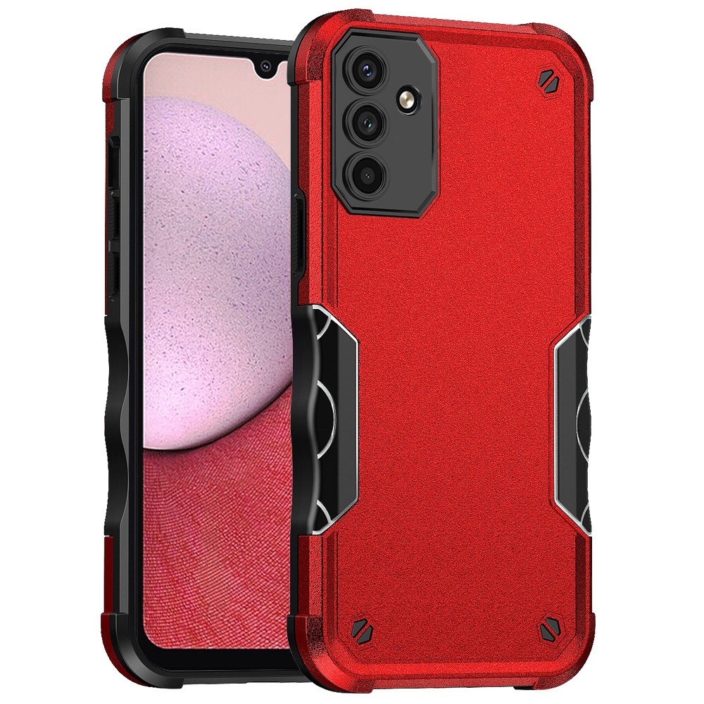 for samsung a14 5g exquisite tough shockproof hybrid case cover red