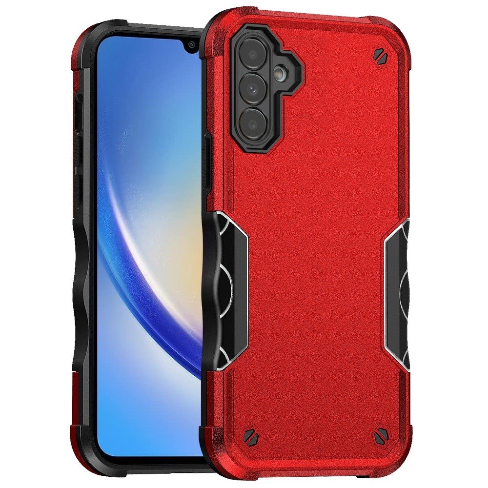 for samsung a15 5g exquisite tough shockproof hybrid case cover red