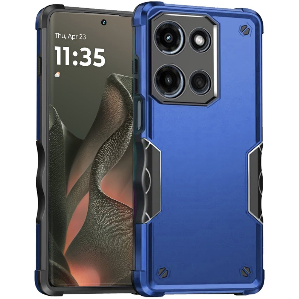 for motorola edge 2025 exquisite tough shockproof hybrid case cover blue