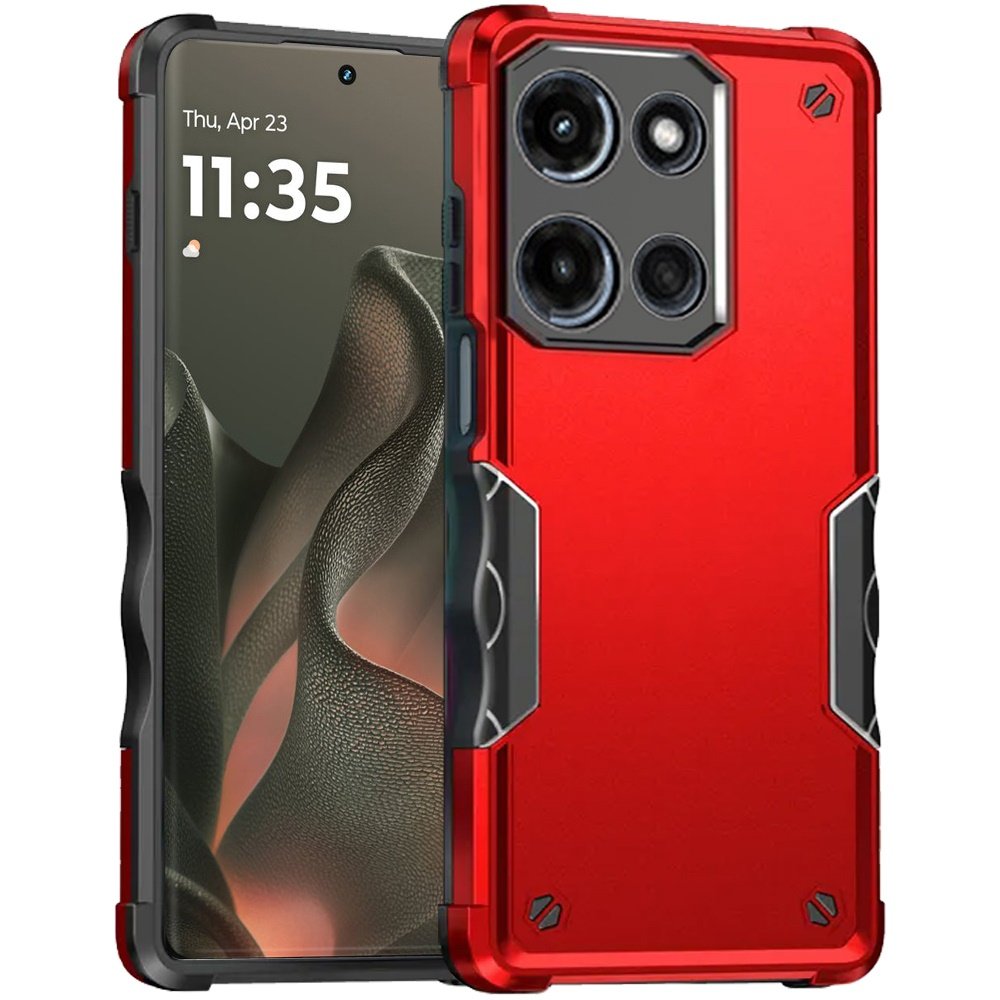 for motorola edge 2025 exquisite tough shockproof hybrid case cover red