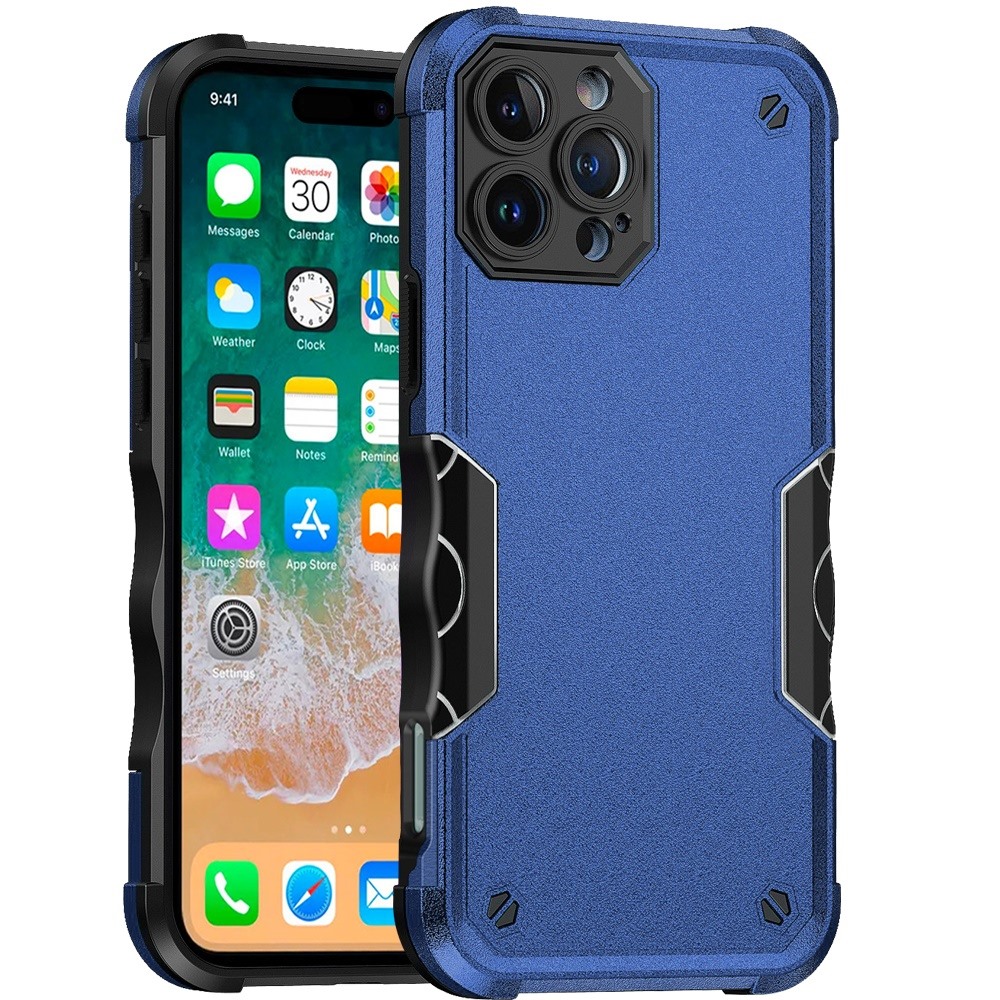 for iphone 16 pro max 6.9 inch exquisite tough shockproof hybrid case cover blue