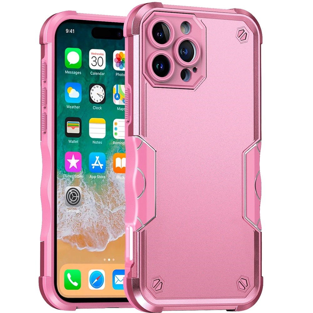 for iphone 16 pro max 6.9 inch exquisite tough shockproof hybrid case cover pink