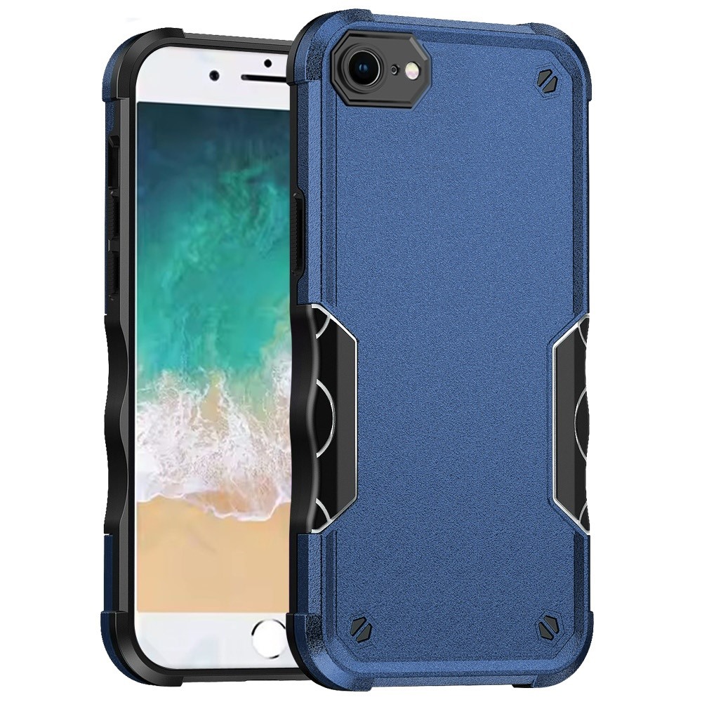 for iphone 17e / 16e / se4 exquisite tough shockproof hybrid case cover blue
