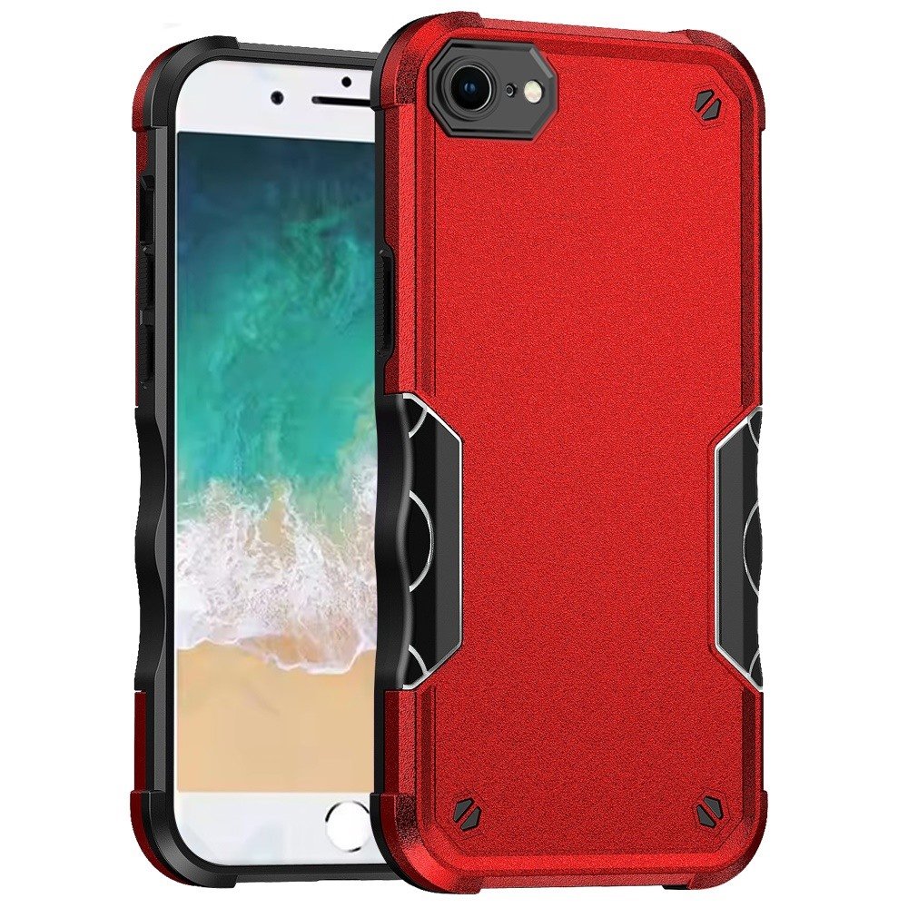 for iphone 17e / 16e / se4 exquisite tough shockproof hybrid case cover red