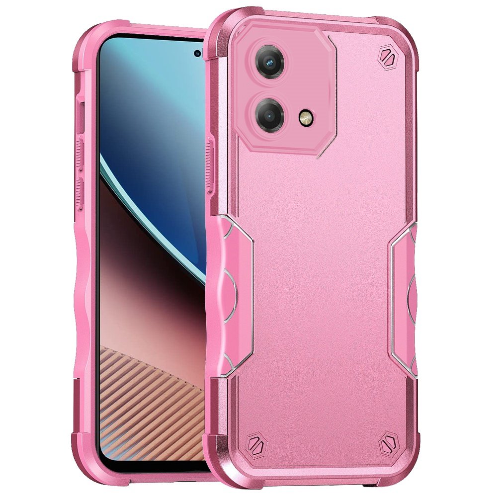 for motorola g stylus 5g (multicarrier 6.6" 16mp camera) 2023 exquisite tough shockproof hybrid case cover pink