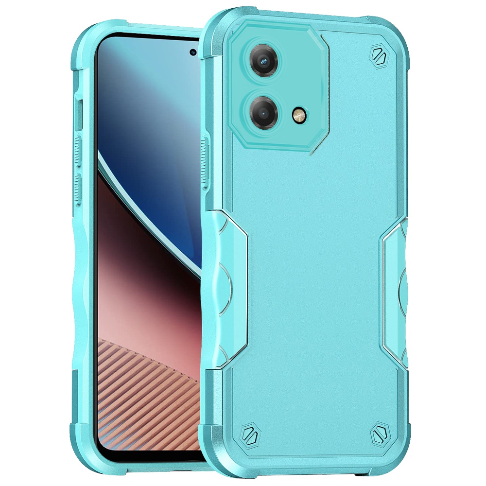 for motorola g stylus 5g (multicarrier 6.6" 16mp camera) 2023 exquisite tough shockproof hybrid case cover teal