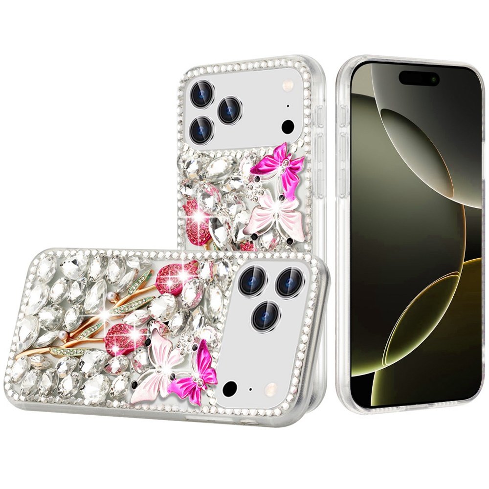 for iphone 17 pro max full diamond with ornaments case cover crystal exquisite garden